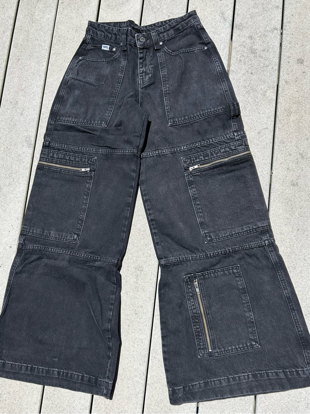 Ragged Priest sweeper Zip Jean Combat Wide Leg  Skater Jeans - 26” - NEW! - Picture 3 of 10